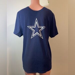 Dallas‎ Cowboys tee Star Football T-Shirt Men's Medium Short Sleeve NFL Blue